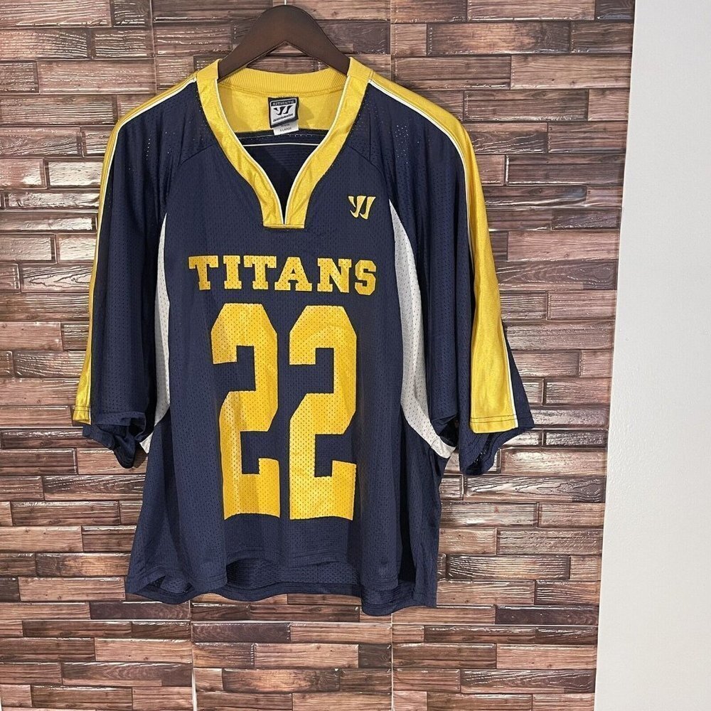 Derrick Henry Warrior Blue Yellow White Tennessee Titans Jersey #22 Mens Sz XL